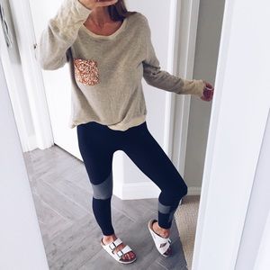 Copper Sequins Pocket Sweater